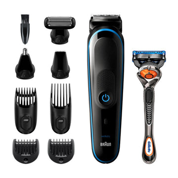 9-In-1 Mgk5280 Men Beard Trimmer, Body Grooming Kit & Hair Clipper, Black/Blue